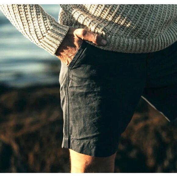 Taylor Stitch The Morse Short Mens 28 In Navy Blue Slub Linen Blend Gorpcore - Picture 4 of 10